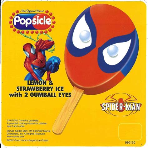 Spiderman Popsicle Ice Cream Truck Sticker - Classic 6" x 6" FREE ...
