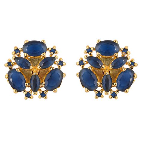 Blue CZ Gemstones Stud Earrings – VOYLLA