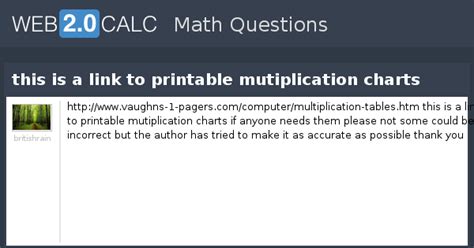 View question - this is a link to printable mutiplication charts