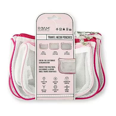 Roam and Repeat 3-pc. Pink Ombre Travel Mesh Pouches Set