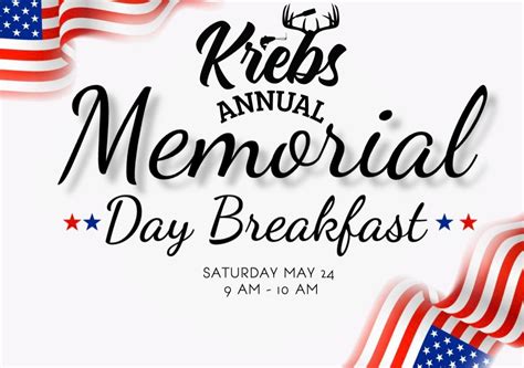 Krebs Annual Memorial Day Breakfast, Krebs Shelter House, Lowry City ...