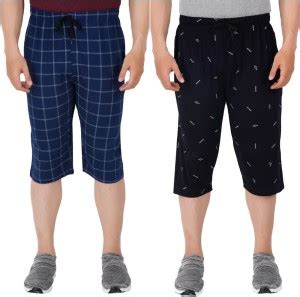 Guide Printed, Checkered Men Three Fourths - Buy Guide Printed ...