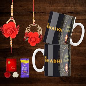 Poorak Bhaiya Bhabhi Mug 2067CR2CHOCO Ceramic Gift Box Price in India ...
