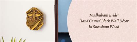 ExclusiveLane 'Madhubani Bride' Handcarved Sheesham Wooden Blocks Wall ...