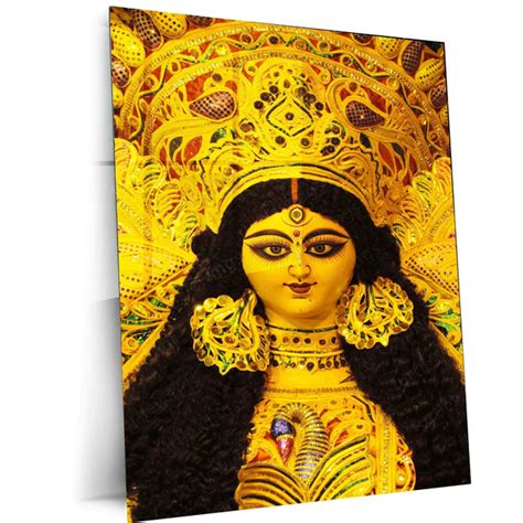 Maa Durga Metal Poster – Divine Goddess of Power | Spiritual Wall Art ...