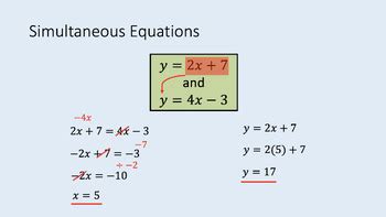Image result for Simultaneous Equation Steps Using Substitution Math Site Youtube.com