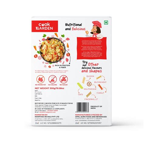 Buy Chickpea Lentil & Multi Veggie Pasta online | No Maida | Cookgarden ...