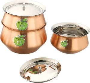 JVL Spike Handi Full Copper Bottom Stainless Steel Cooking Sauce Pot ...