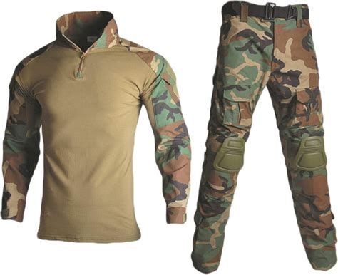 Buy HARGLESMAN Men's Tactical Military Suits Long Sleeve Fitting Amry ...