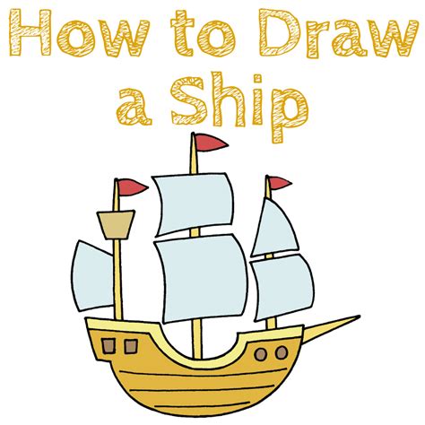 How to Draw a Ship - How to Draw Easy