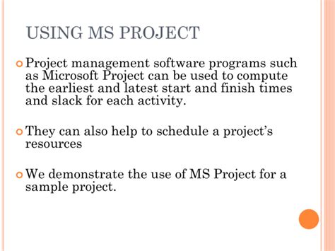 Using MS Project Launch 的图像结果