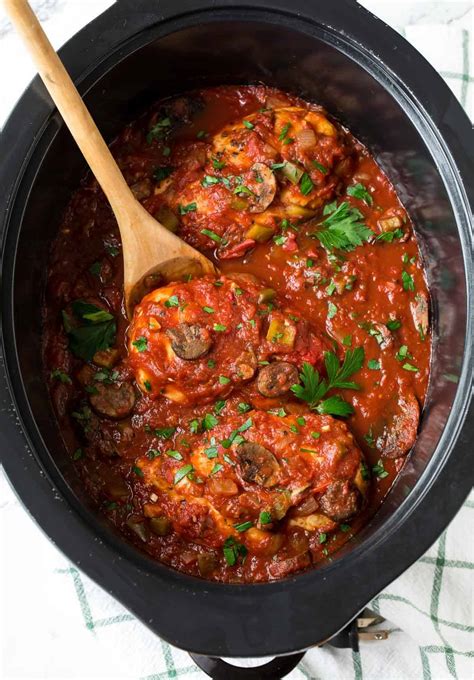 Slow Cooker Chicken Cacciatore | Easy, Healthy Recipe