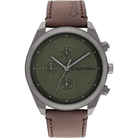 Calvin Klein Impact Multifunction Green Round Dial Men's Watch - 25200