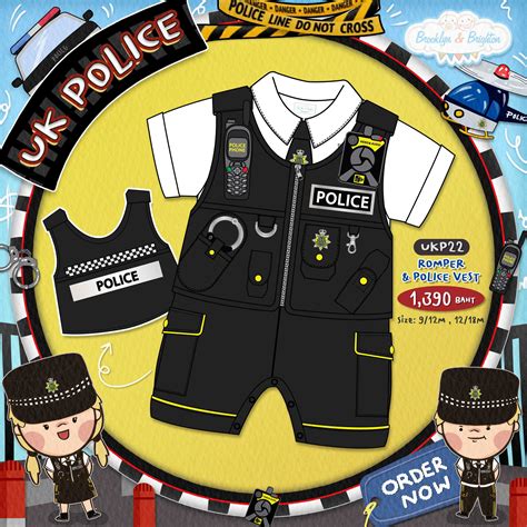 Cops 'n' Robbers - Romper & Police Vest ชุดตำรวจอังกฤษ+เสื้อกั๊ก ...