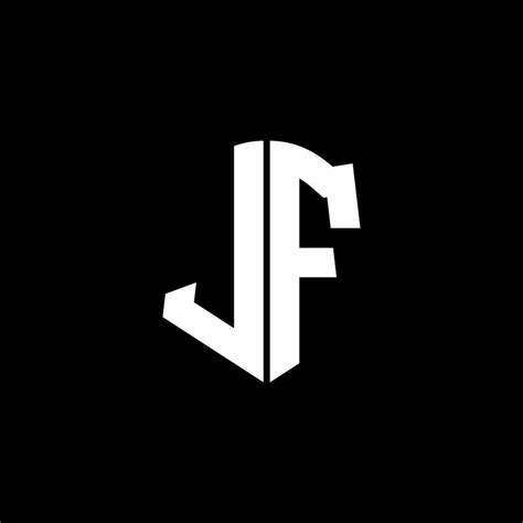 JF letter logo design on black background. JF creative initials letter ...