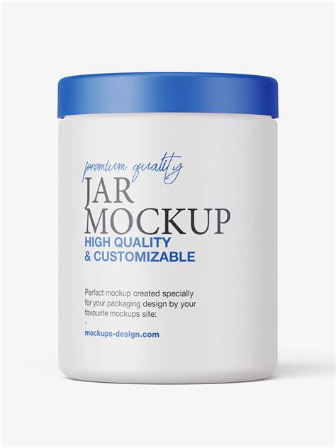 Large matt jar with simple lid mockup - Mockups Design
