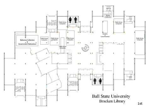 Floorplans for Ball State University Libraries