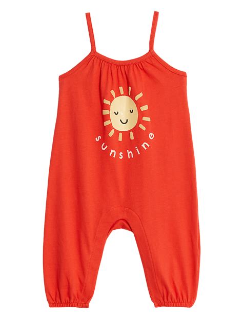 Buy Pure Cotton Sunshine Romper (0-3 Yrs) at Marks & Spencer