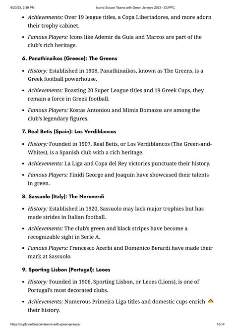 Iconic Soccer Teams with Green Jerseys 2023 - CUPFC.pdf