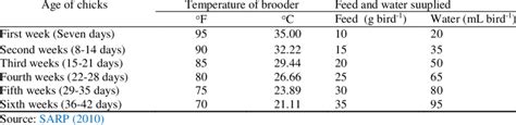 Image result for Brooder Temperature Chart