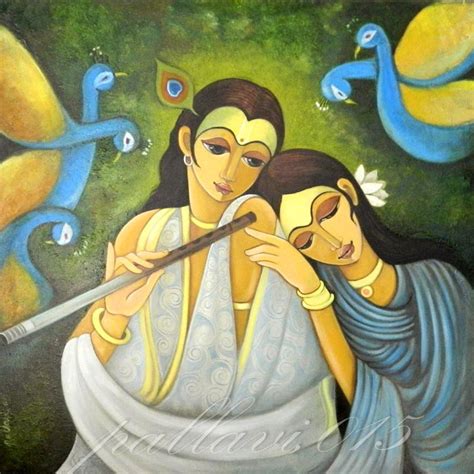 Radha Krishna Oil Paintings | Radha Krishna Oil Art on Canvas Online ...