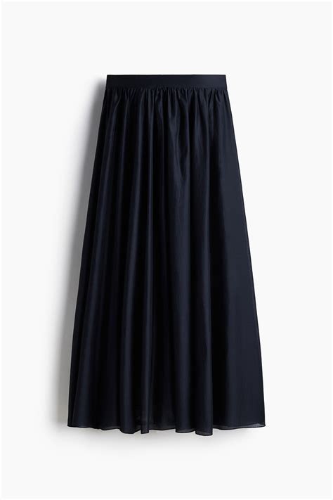 A-line midi skirt - Navy blue - Ladies | H&M IN