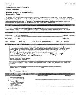 Fillable Online dnr mo Lafayette Garage and Repair Co. Building ...