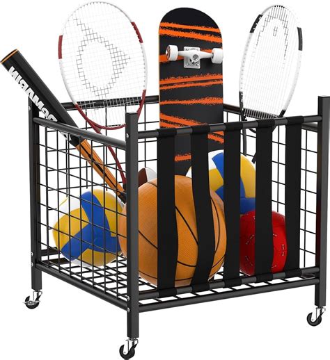 OGFC 48611 Space saving Gym equipment storage Organizer, Basketball ...