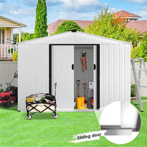 Brightpeak 6x8 FT Outdoor Storage Shed, Metal Shed Kit with India | Ubuy