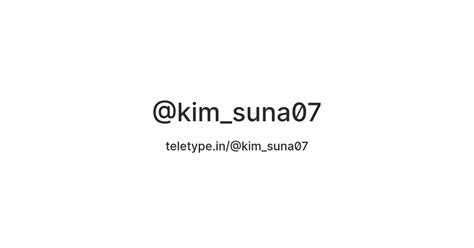 @kim_suna07 — Teletype