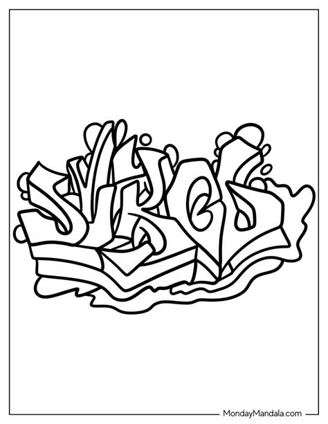 Graffiti Coloring Pages