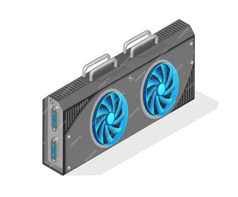 Premium Vector | Isometric computer video card