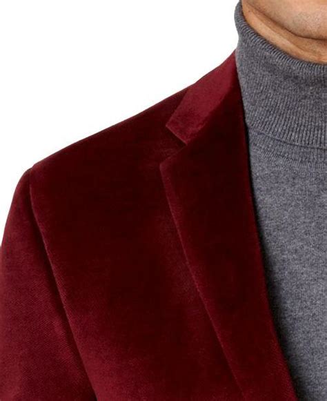 Wintage Men's Velvet Two Buttoned Notch Lapel Party Maroon Coat Blazer