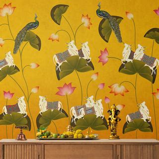 Pichwai Indian Art Inspired Wallpaper Collection – Life n Colors