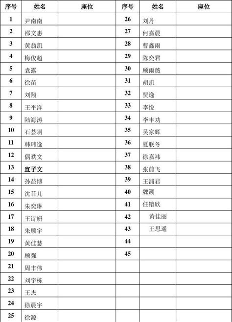 学生名单Excel表格模板下载_熊猫办公