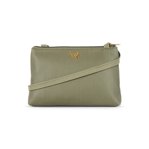 Buy Baggit Lp Frangi Byron 1 Gravity Green Solid Sling And Cross Bag Online