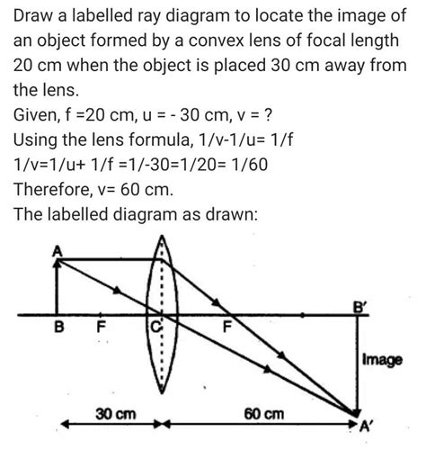 draw a labelled ray diagram to locate the image of an object formed by ...