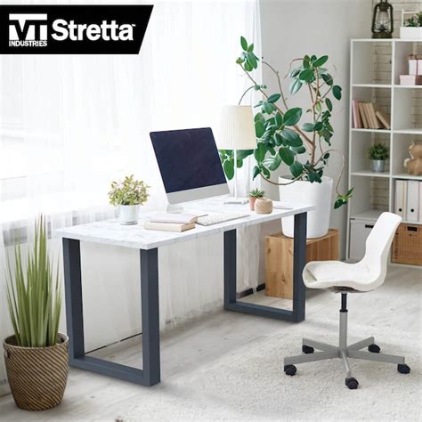 Stretta 10-ft x 25.5-in x 1.125-in White Marble Laminate Countertop ...