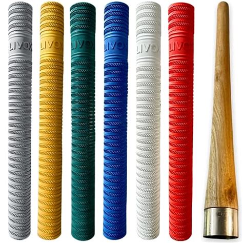LIVOX Very Light Weight Ring Texture Rubber Cricket Bat handle Grips ...