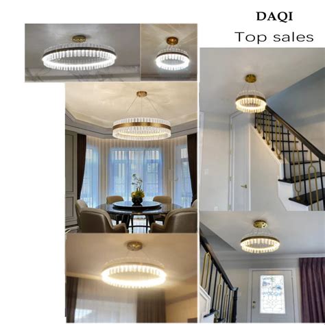 Modern LED Crystal Pendant Lamp - Bedroom Living Room Ceiling Light, H ...