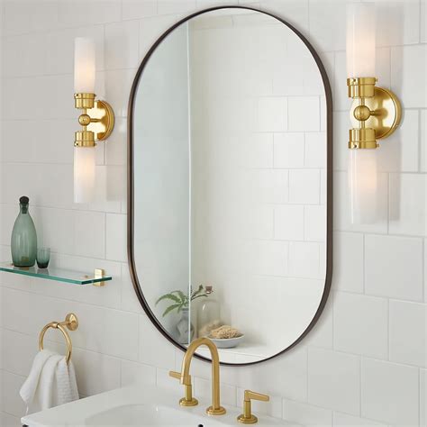 Amazon.com: ANDY STAR Bronze Bathroom Mirror for Wall, 20x33 Oval ...