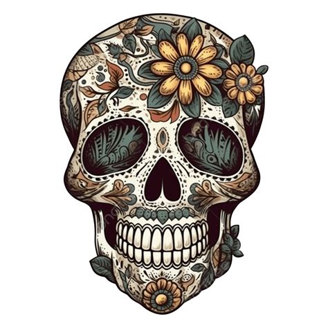 Mexican Day Of The Dead Skull Ancient Pattern, Mexican Day Of The Dead ...