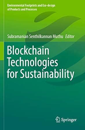 Buy Blockchain Technologies for Sustainability (Environmental ...