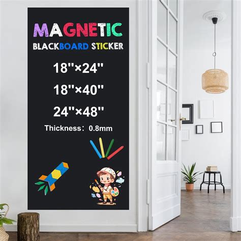 Amazon.com: Magnetic Chalk Board for Wall/Door Thickened 0.8mm Self ...