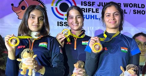 ISSF Junior World Cup: Manu Bhaker, Esha Singh, Rhythm Sangwan help ...