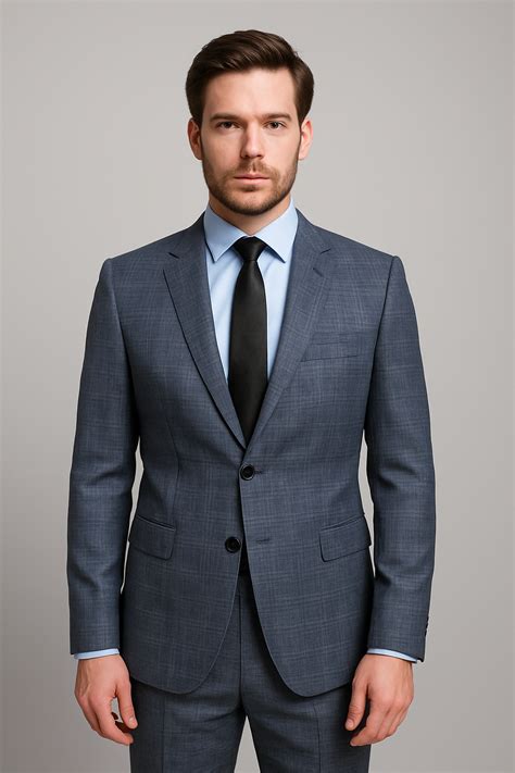 Slate Blue Slim Fit Two-Piece Suit – Falcon Suits