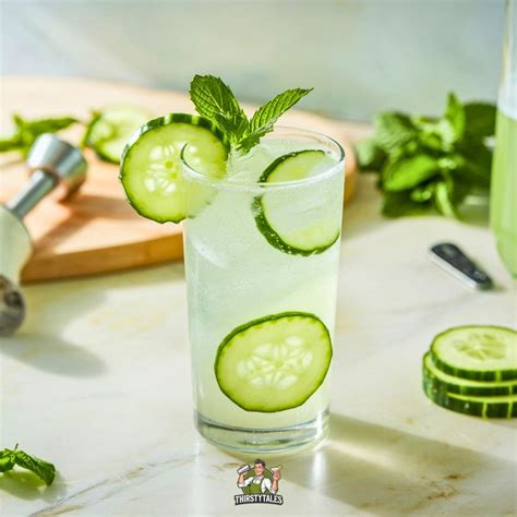 Cucumber Mint Fizz Cocktail Recipe - Thirsty Tales