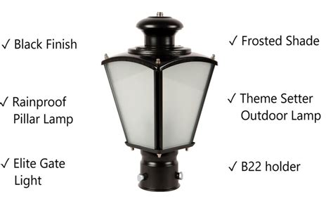 LIODOR Outdoor Lighting Gate Pillar Post Lighting for Building Entrance ...