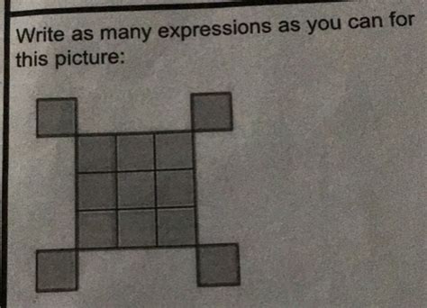Solved: Write as many expressions as you can for this picture: [Math]