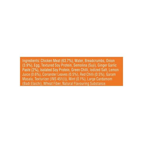 Tata Sampann Yumside Classic Chicken Seekh Kebab : 180 g – Prithvi ...